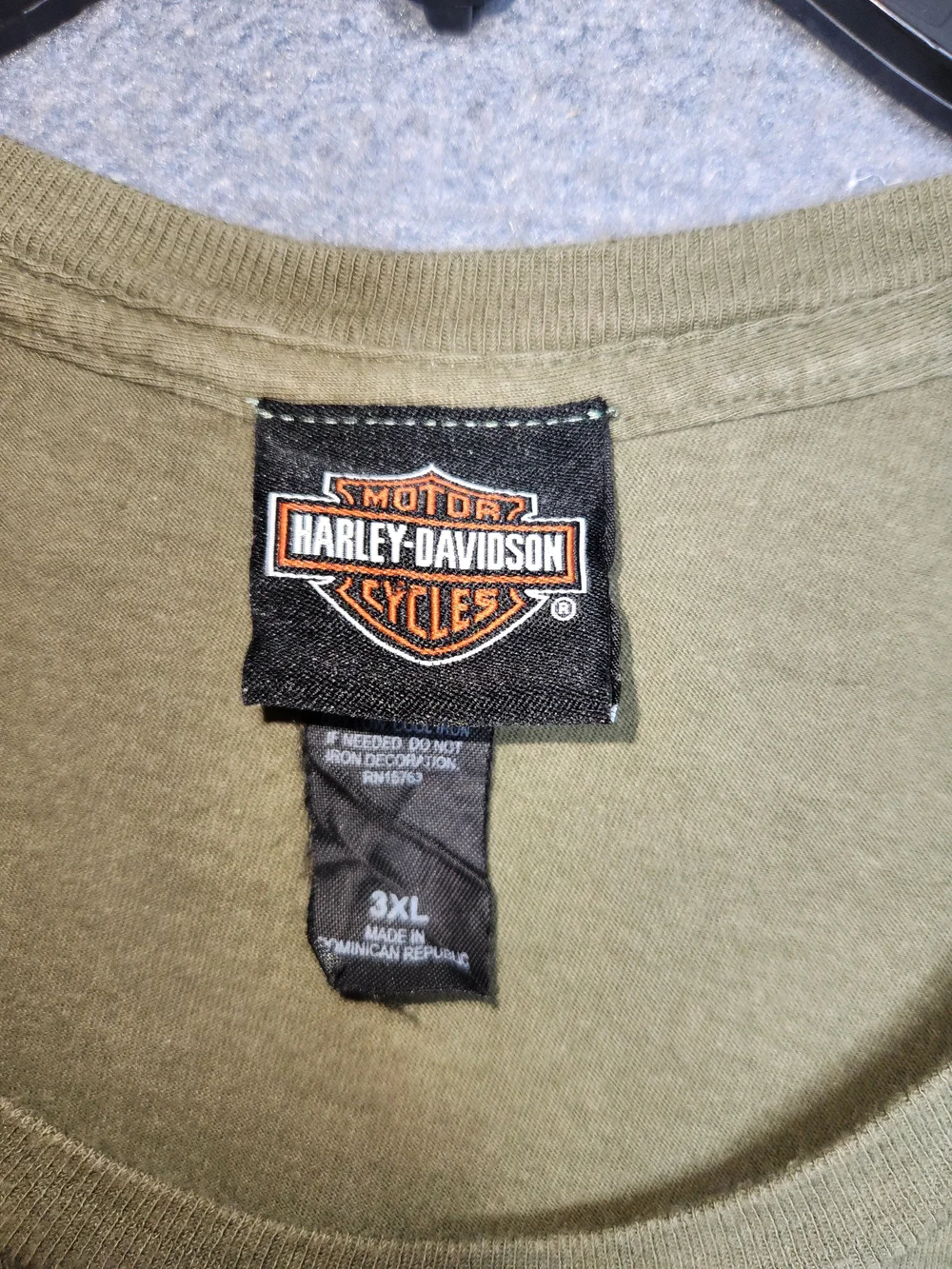 Harley-Davidson Men’s Olive Green Graphic Crew T-Shirt #291